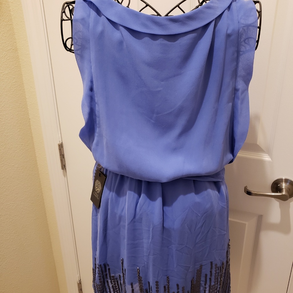 NWOT Vince Camuto Periwinkle dress w/beaded detail - Picture 6 of 8